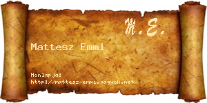 Mattesz Emmi névjegykártya